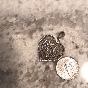 Vintage sterling silver heart pendant